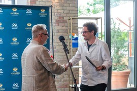 Dr. Martin Horička na slávnostnom odovzdávaní knižných cien Panta Rhei Awards. Zdroj: Panta Rhei Awards