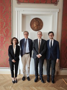 zľava: prof. Raffaella Campaner; prof. Giovanni Molari; prof. Marián Zouhar; Dr. Martin Bača